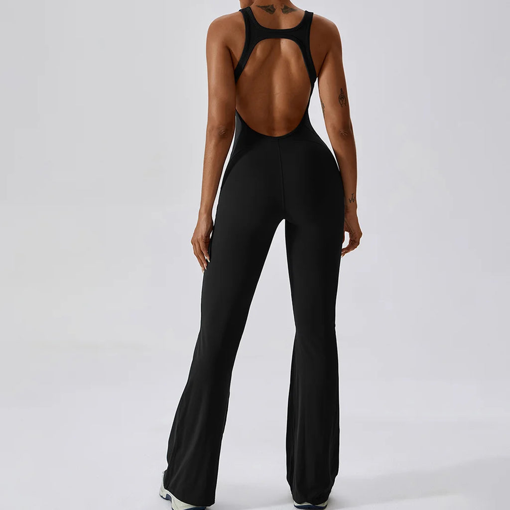 Backless Flared Jumpsuit