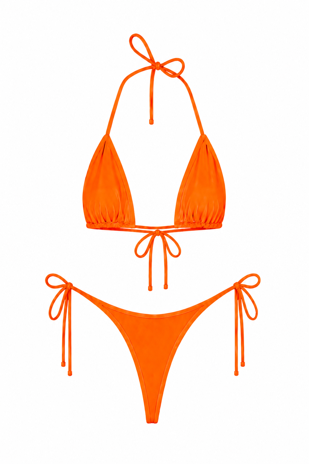 Neon Orange Thong Set
