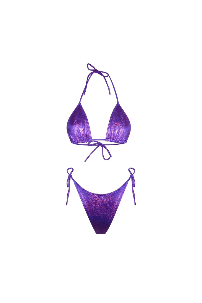 Purple Glitz Bikini Set