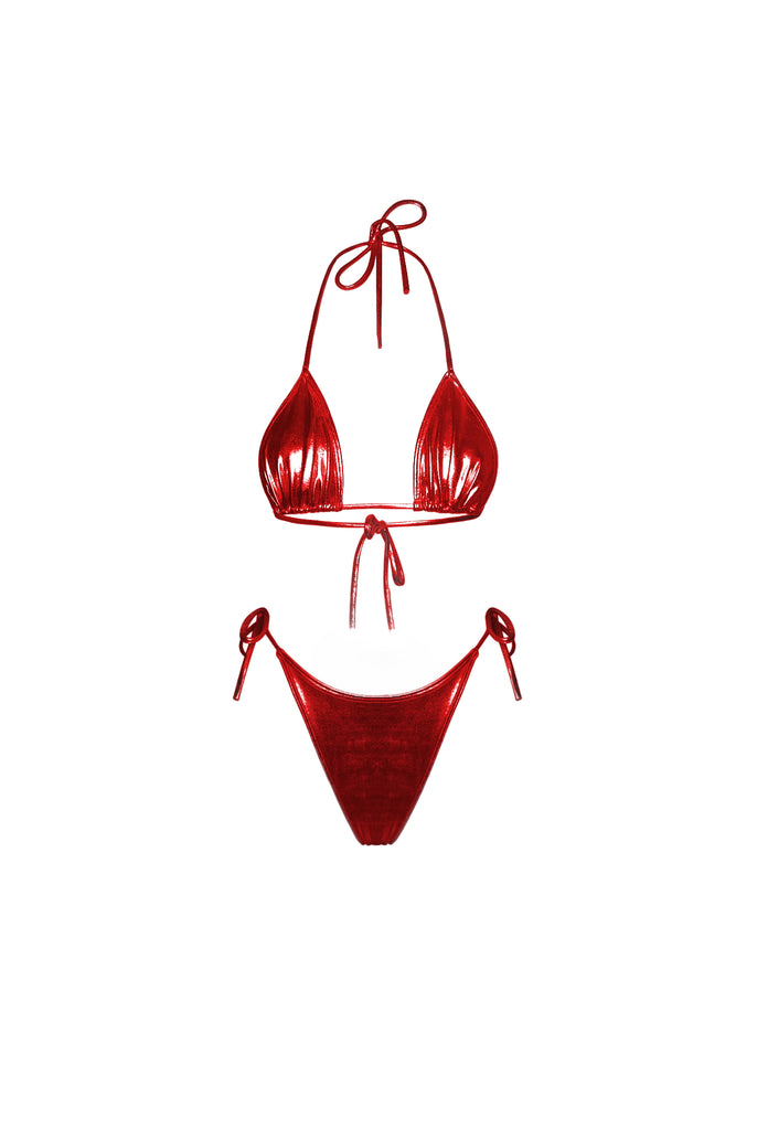 Cherry Metallic Bikini