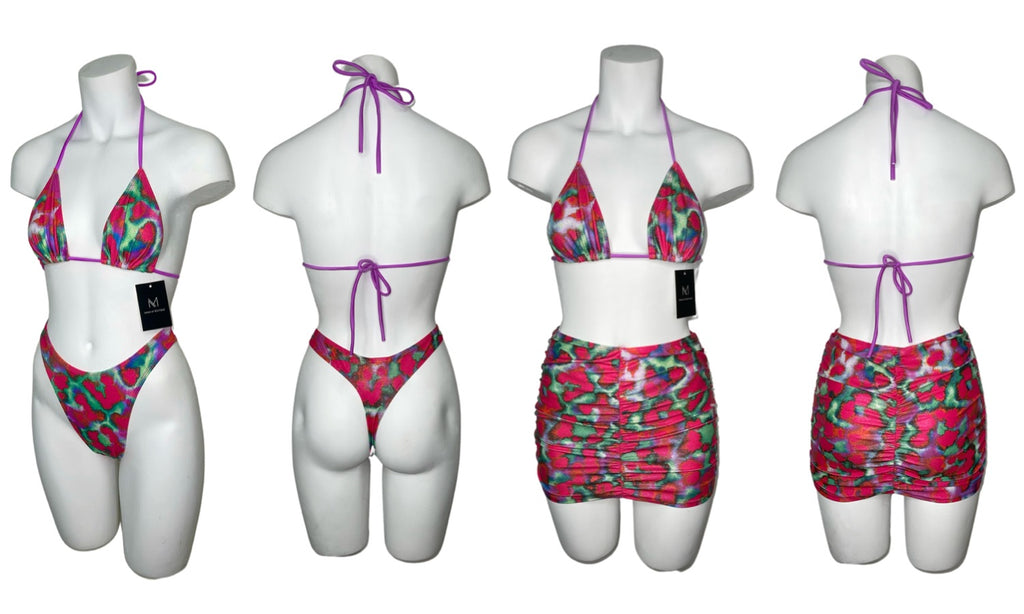 Tropical Galaxy 3 Piece Bikini Set