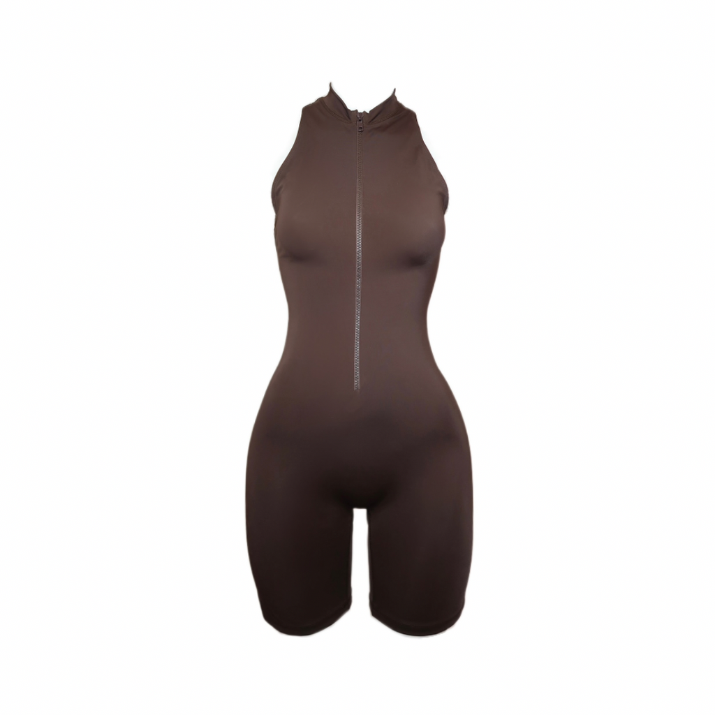 ESSENTIAL ROMPER BROWN